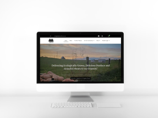 portfolio web page, farm business